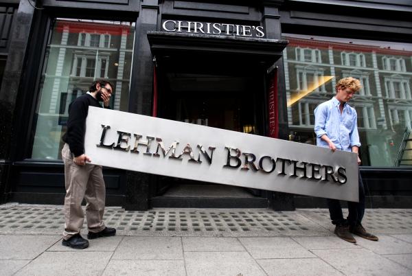 Bild 1 von 3: Die Pleite der Investmentbank Lehman Brothers am 15. September 2008 ist einer der größten Konkursfälle der Geschichte.
