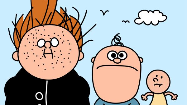 Bild 1 von 3: Cousin Walter zeigt Trafalgar und Pulver seine Garage.