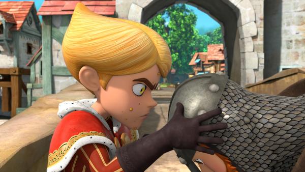 Bild 1 von 3: Prinz John (l.) lässt, vom Goldfieber gepackt, die ganze Stadt umgraben auf der Suche nach dem glänzenden Metall.