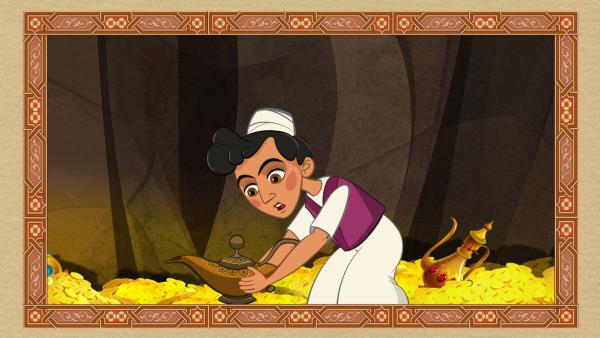 Bild 1 von 6: Ein Junge findet eine Wunderlampe.