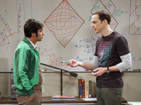 Bild 1 von 29: Wollen testen, ob sie eine Forschungsexpedition in eine Salzmine überleben würden, die sich mit Dunkler Materie befasst: Raj (Kunal Nayyar, l.) und Sheldon (Jim Parsons, r.) ...