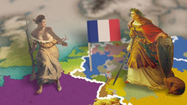 Bild 1 von 2: Nach Napoleons Feldzügen durch Europa beansprucht Frankreich einige linksrheinischen Gebiete für sich. Da ist Nachbarschaftsstreit zwischen Frankreich und Deutschland vorprogrammiert.