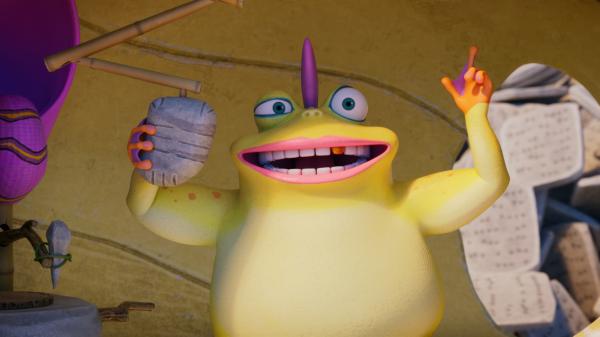 Bild 1 von 3: Die Radio-Kröte Rocky Rumpel hat eine freudige Nachricht: Es ist \