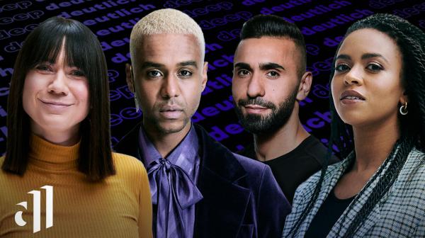 Bild 1 von 2: Moderiert wird die Show erneut von der Journalistin Aminata Belli (r.), dem Rapper MoTrip (2.v.r.), dem Moderator Tarik Tesfu (2.v.l.) und ? neu im Team ? der Podcasterin und Unternehmerin Louisa Dellert (l.).