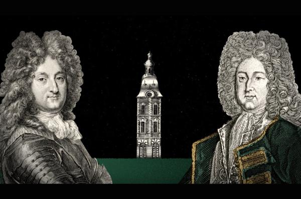 Bild 1 von 2: Im Rahmen der Reformen des Regenten Philippe d'Orléans wird John Law (re.) im Mai 1716 durch königliches Edikt ermächtigt, in der Pariser Rue Vivienne die Banque Générale zu gründen.