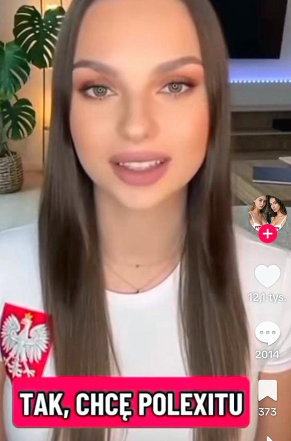 Bild 1 von 1: Vor den polnischen Parlamentswahlen 2027 plädieren junge Frauen in Tiktok-Videos für den Austritt des Landes aus der EU, sie fordern den \