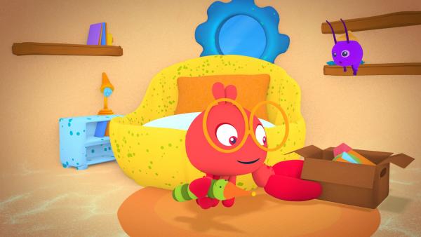 Bild 1 von 1: Fin sortiert die Sachen aus, die er nicht mehr braucht.