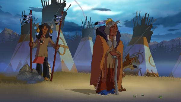 Bild 1 von 4: Die beiden weisen Männer Der-der-alles-weiß (l.) und Stiller Fels (r.)© WDR/Ellipsanime Productions/Belvision/Les Cartooneurs Associés/2 Minute - Honorarfreie Verwendung gemäß AGB im redaktionellen Zusammenhang mit genannter Sendung bei Nennung \