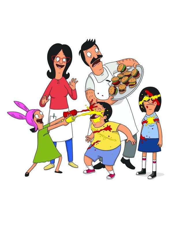 Bild 1 von 10: (7. Staffel) - Bob's Burgers - (v.l.n.r.) Louise; Linda; Bob; Gene; Tina