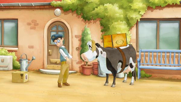 Bild 1 von 3: Lieselotte ist unschuldig! Den Po des Postboten mit ihrem Horn zu piksen war keine Absicht!
© ZDF/WunderWerk - Honorarfreie Verwendung gemäß AGB im redaktionellen Zusammenhang mit genannter Sendung bei Nennung \