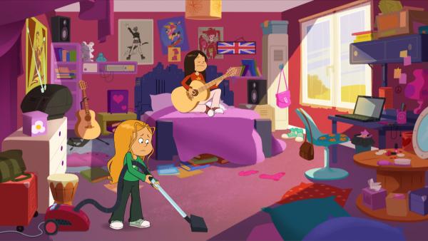 Bild 1 von 3: Marine arbeitet Wendys Liste ab, um ein Ticket für das Tunier zu bekommen.