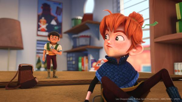 Bild 1 von 6: Arrietty ist frustriert. Bernard kann viel besser klettern als sie.© SWR/Blue Spirit Productions - Honorarfreie Verwendung gemäß AGB im engen inhaltlichen redaktionellen Zusammenhang mit genannter Sendung bei Nennung \