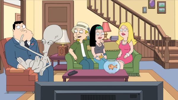 Bild 1 von 5: (v.l.n.r.) Stan Smith; Roger; Jeff Fischer; Hayley Smith; Klaus; Francine Smith