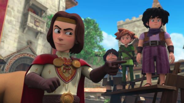 Bild 1 von 4: König Richard (li.) wird Robin (2.v.re.) nicht ohne Anhörung verurteilen.