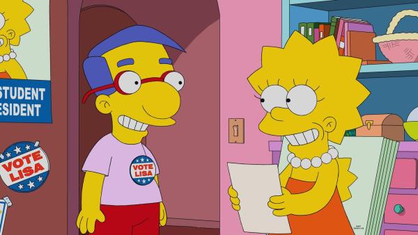Bild 1 von 18: Milhouse (l.); Lisa (r.)