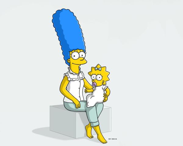 Bild 1 von 19: (20. Staffel) - Marge (l.) kümmert sich stets liebevoll um ihre jüngste Tochter Maggie (r.).