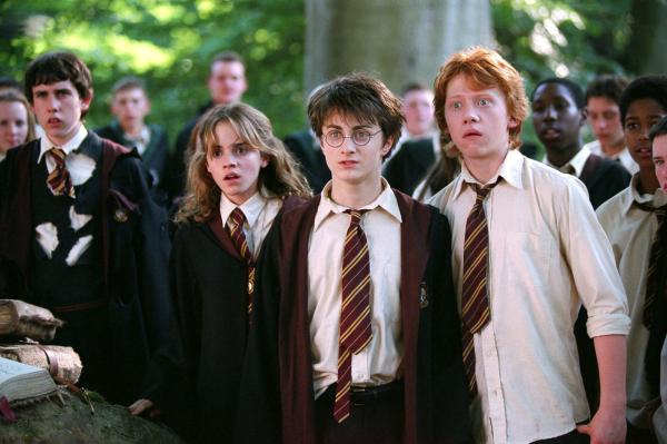 Bild 1 von 15: (L-r) EMMA WATSON as Hermione Granger, DANIEL RADCLIFFE as Harry Potter and RUPERT GRINT as Ron Weasley in Warner Bros. Pictures? fantasy \