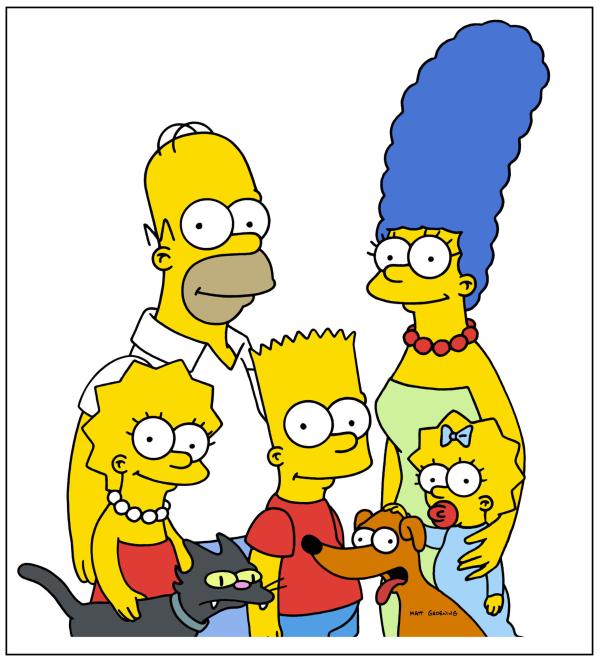 Bild 1 von 19: (17. Staffel) - Die Simpsons sind eine nicht alltägliche Familie: (v.l.n.r.) Lisa, Homer, Bart, Marge und Maggie ...