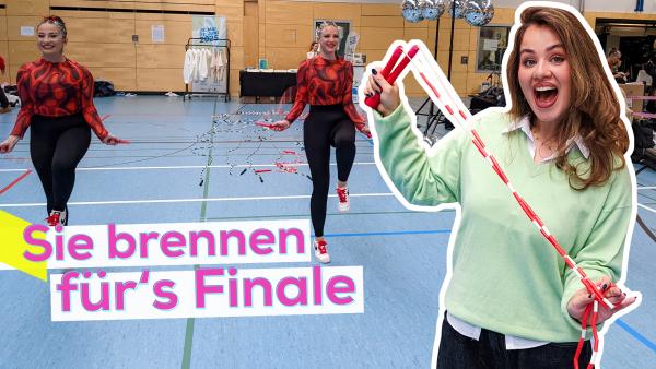 Bild 1 von 1: Sarah trifft die Burning Ropes und probiert sich im Seilspringen.