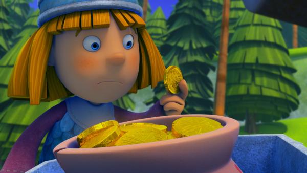 Bild 1 von 5: Wickie findet Goldmünzen auf dem heimischen Acker.