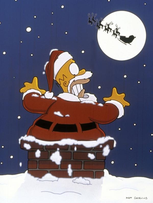 Bild 1 von 10: Homer (Bild) hat sich als Weihnachtsmann verkleidet, um Lisa zu helfen ...