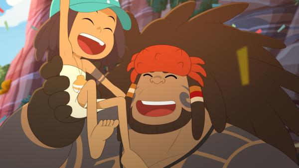 Bild 1 von 3: Mouse (l.) und Papa Big Chief Moe sind doch noch ein Team geworden.