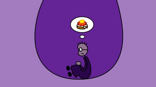 Bild 1 von 2: Auf der Suche nach einem Erdbeermarmeladebrot mit Honig stürzt TOM in ein tiefes Loch.