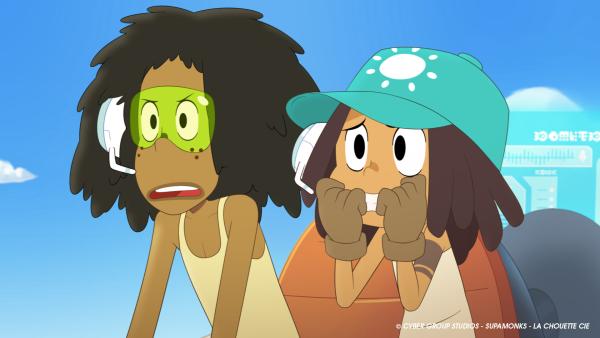 Bild 1 von 3: Enki (l.) und Mouse (r.) von Team Tiki befürchten Schlimmes.