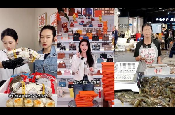 Bild 1 von 1: Auf der Plattform Douyin, dem chinesischen TikTok, sind diese beiden jungen Frauen keine Influencerinnen, sondern Fischverkäuferinnen. Wie viele chinesische Händler mussten sie ihre Art der Produktwerbung neu erfinden.