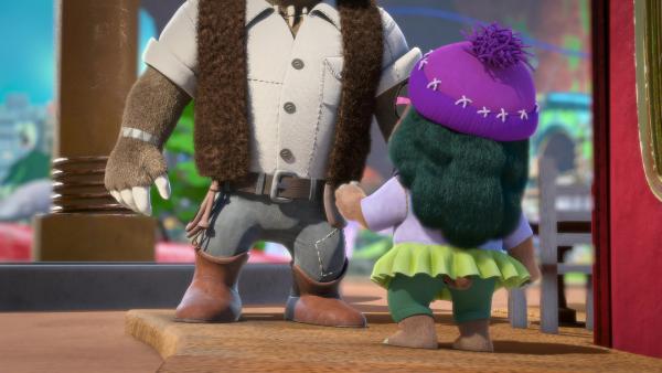 Bild 1 von 3: So einen riesigen Maulwurf wie Hurley Burley hat auch Dotty noch nie im Leben gesehen.