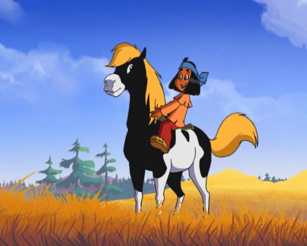 Bild 1 von 3: Yakari ist ein neugieriger Junge, der die Sprache der Tiere versteht und mit ihnen sprechen kann. Sein bester Freund ist das stolze Pony Kleiner Donner.