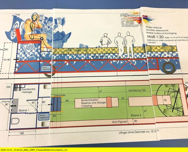 Bild 1 von 1: Entwurf eines Fastnachtswagens.