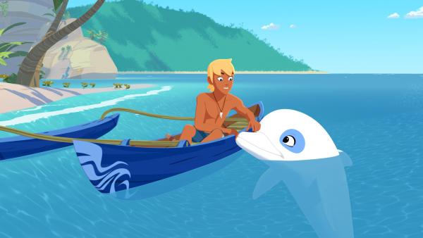 Bild 1 von 5: Yann (l.) ist mit seinem Freund Zoom (r.) unterwegs. Noch ahnt er nicht, dass er an diesem Tag die Nichte von Van Krook kennenlernen wird: Clarissa.