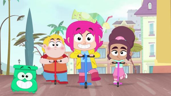 Bild 1 von 3: Noch sind Ernest (v.l.), Francois, Rebecca und Nadine fröhlich. Doch das Lachen wird ihnen bald vergehen. Und schuld daran ist wieder einmal Marie Agnes.