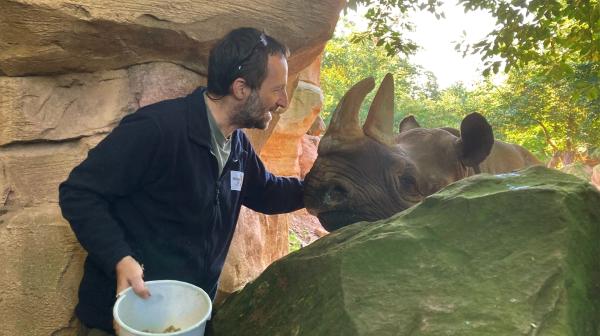 Bild 1 von 5: Dr. Viktor Molnár ist seit 2014 leitender Tierarzt im Erlebnis-Zoo Hannover. Der gebürtige Ungar hat nach seinem Veterinär-Studium viele Jahre im Budapester Zoo gearbeitet. Jetzt ist er in Hannover verantwortlich für fast 2.000 Tiere aus über 180 Arten.