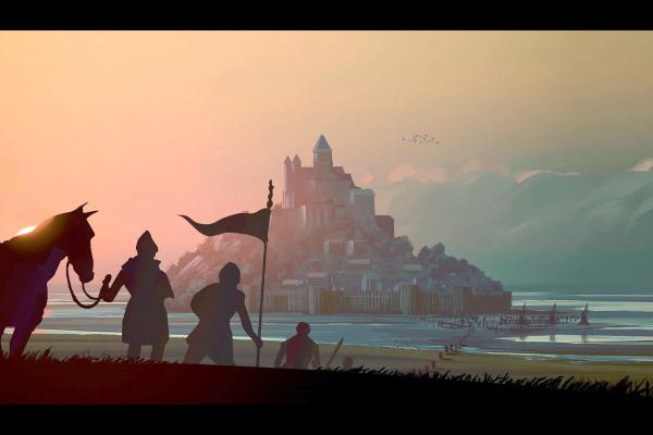 Bild 1 von 6: Mit Computeranimationen zeichnet der Dokumentarfilm die turbulente Geschichte des Mont-Saint-Michel nach.