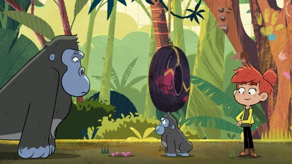 Bild 1 von 1: Taylor ist voller Vorfreude, als sie das Gorillababy \