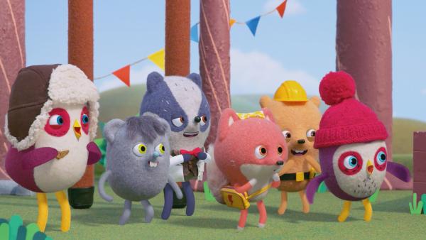 Bild 1 von 3: Becca und ihre Bande freuen sich auf das große Sportfest im Wuselwald.