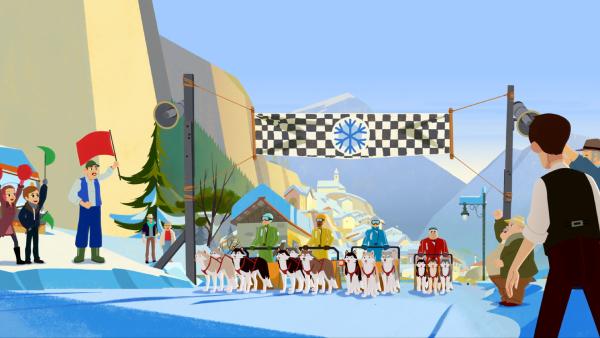 Bild 1 von 5: Das große Schlittenrennen beginnt.