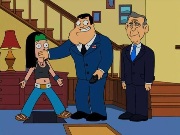 Bild 1 von 6: (v.l.n.r.) Hayley Smith; Stan Smith; George W. Bush