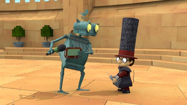 Bild 1 von 5: Ritter Rost will denn königlichen Verwalter Ratzefummel interviewen, aber der hat wenig Lust dazu.