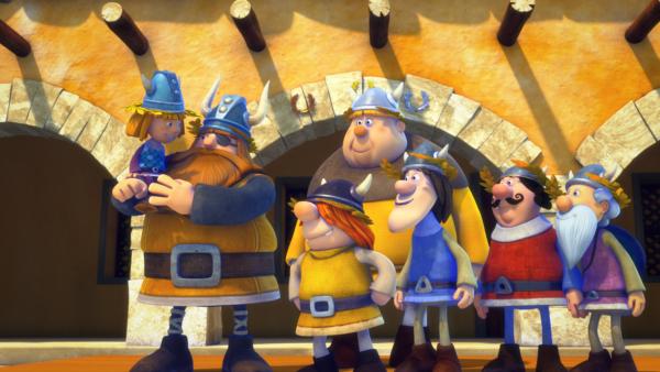 Bild 1 von 5: Wickie und die Wikinger als strahlende Sieger!