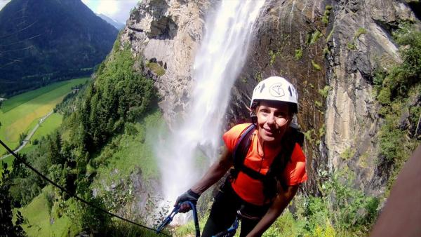 Bild 1 von 20: Im Bild: Sandra Pollak, Bergsteigerin, Fallbachklettersteig, Maltatal.