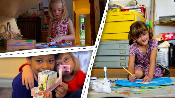 Bild 1 von 2: Kinder gestalten Boote.