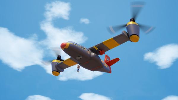 Bild 1 von 3: Mit dem Flugzeug FireSwift kann Ben gerettet werden.