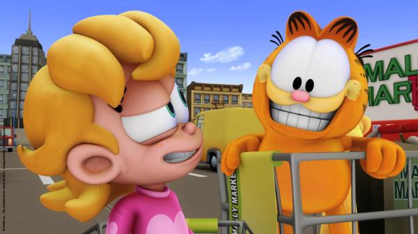 Bild 1 von 3: Garfield und Abigail auf dem Parkplatz