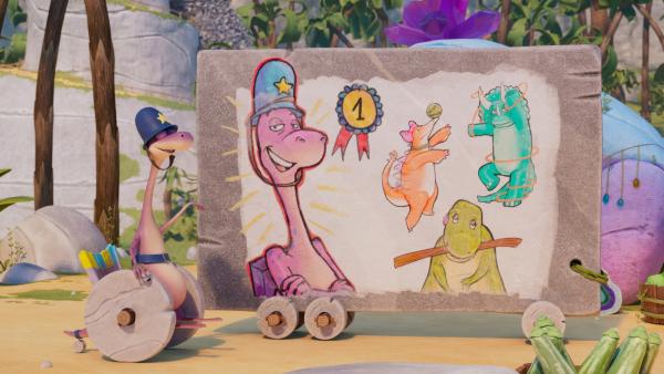 Bild 1 von 3: Wachtmeister Paleowsky hat Großes vor: Er will wilde Haustiere erziehen.© ZDF/M.A.R.K.13/TRIKK17/Fabrique d'image - Honorarfreie Verwendung gemäß AGB im redaktionellen Zusammenhang mit genannter Sendung bei Nennung \