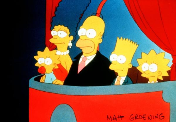 Bild 1 von 10: (1. Staffel) - Eine ungewöhnliche Situation: (v.l.n.r.) Maggie, Marge, Homer, Bart und Lisa besuchen die Oper.