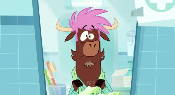 Bild 1 von 5: Sherlock Yacks Haarfärbeaktion ist mächtig daneben gegangen.