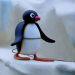 Pingu der Bergsteiger